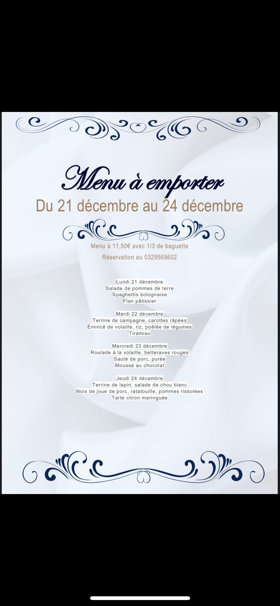 IMG_4193 | Restaurant Les 2 Frères Suggestions de Plats à emporter du distrib’2frères et au restaurant . Semaine du 21 décembre au 27 décembre Châtenois 1