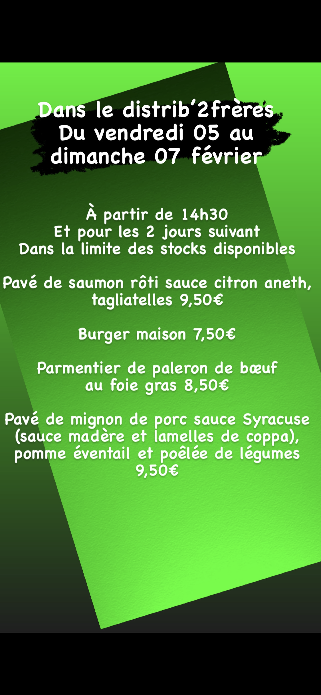 73DD745A 17A2 42D8 8ED5 109CD53B2E94 | Restaurant Les 2 Frères Dans le distrib’2frères du vendredi 05 au dimanche 07 février Wintzenheim 0