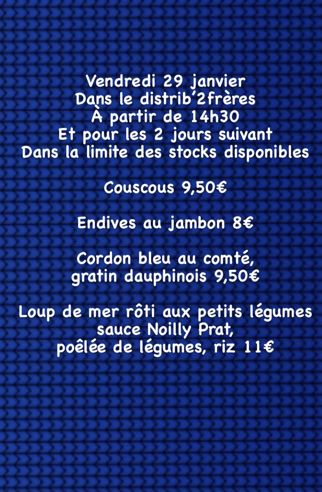 Dans le distrib’2frères le week-end du 29 au 31 janvier Saint-Dié-des-Vosges 0