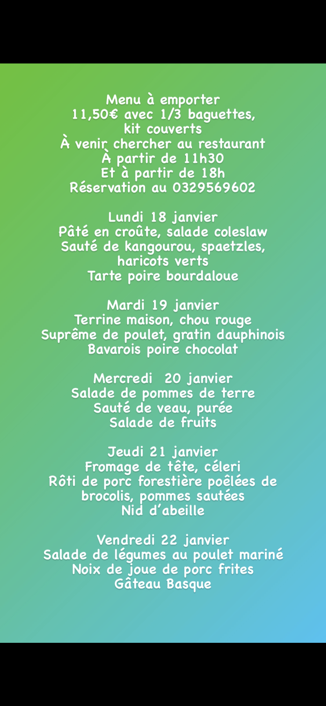 ECC33E79 1ECF 4228 90C6 488BD4761E62 | Restaurant Les 2 Frères Nos menus à emporter semaine du 18 au 22 janvier 2021 Baccarat 0