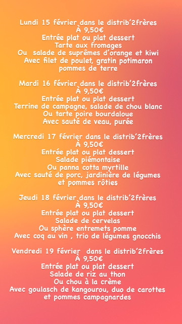 A63338EF 6B08 4780 A8D6 68A14811195E | Restaurant Les 2 Frères Dans le distrib’2frères du 15 février au 19 février Munster 0