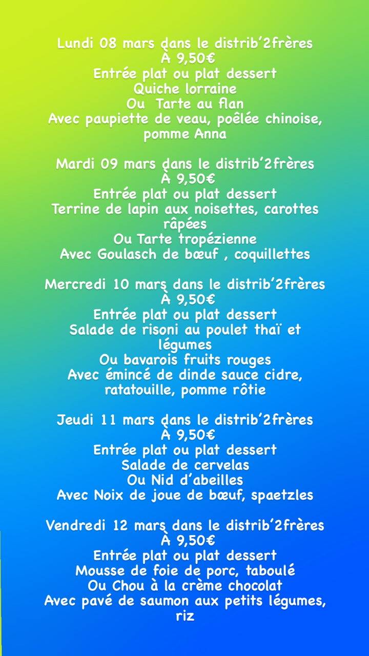 548FF00F 0F43 4ACB 9695 D6F3D0DD41FD | Restaurant Les 2 Frères Dans notre distributeur semaine du 08 au 12 mars La Bresse 0