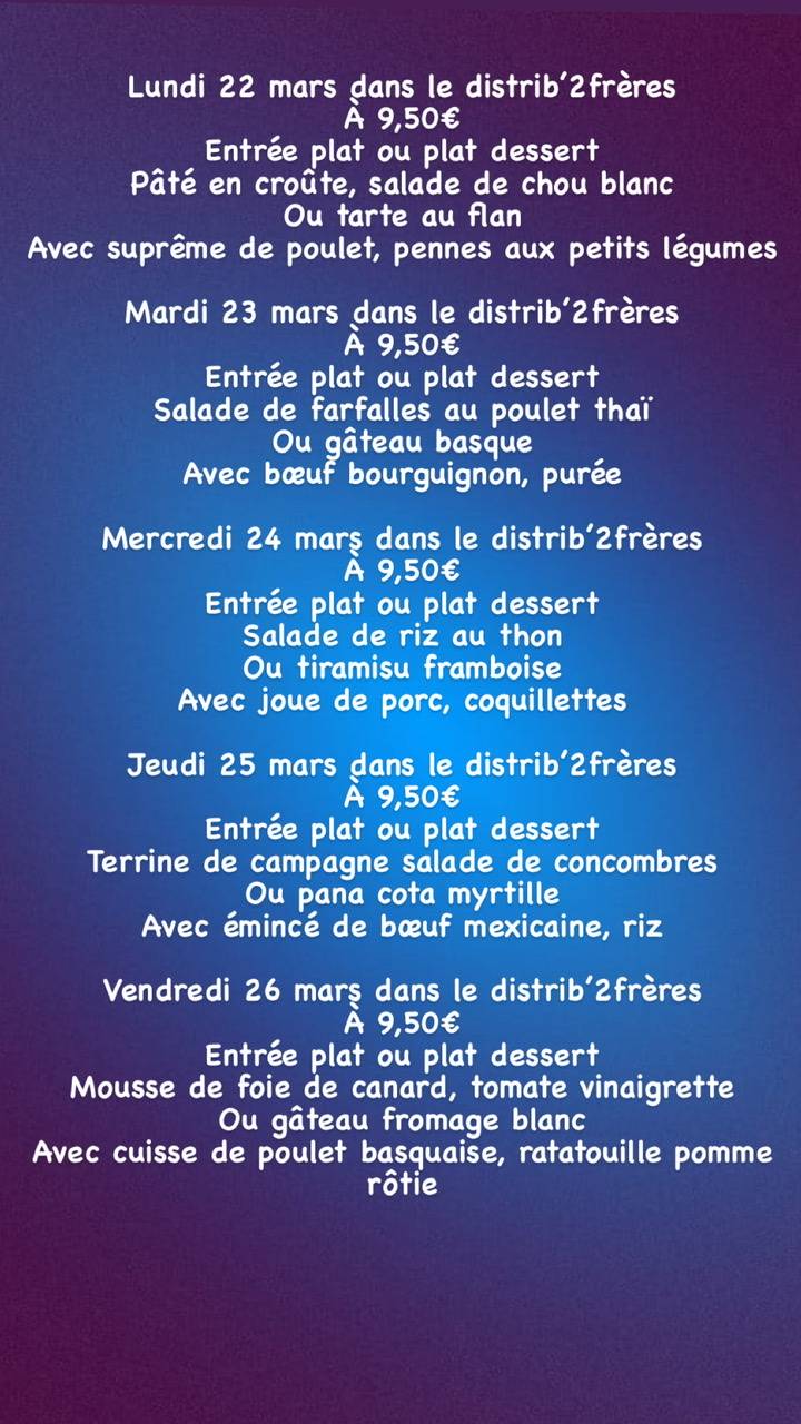 59AD7D06 4C1C 4520 81DD 5BEA8A67EAF7 | Restaurant Les 2 Frères Dans le distrib’2frères du lundi 22 mars au vendredi 26 mars Ingersheim 0