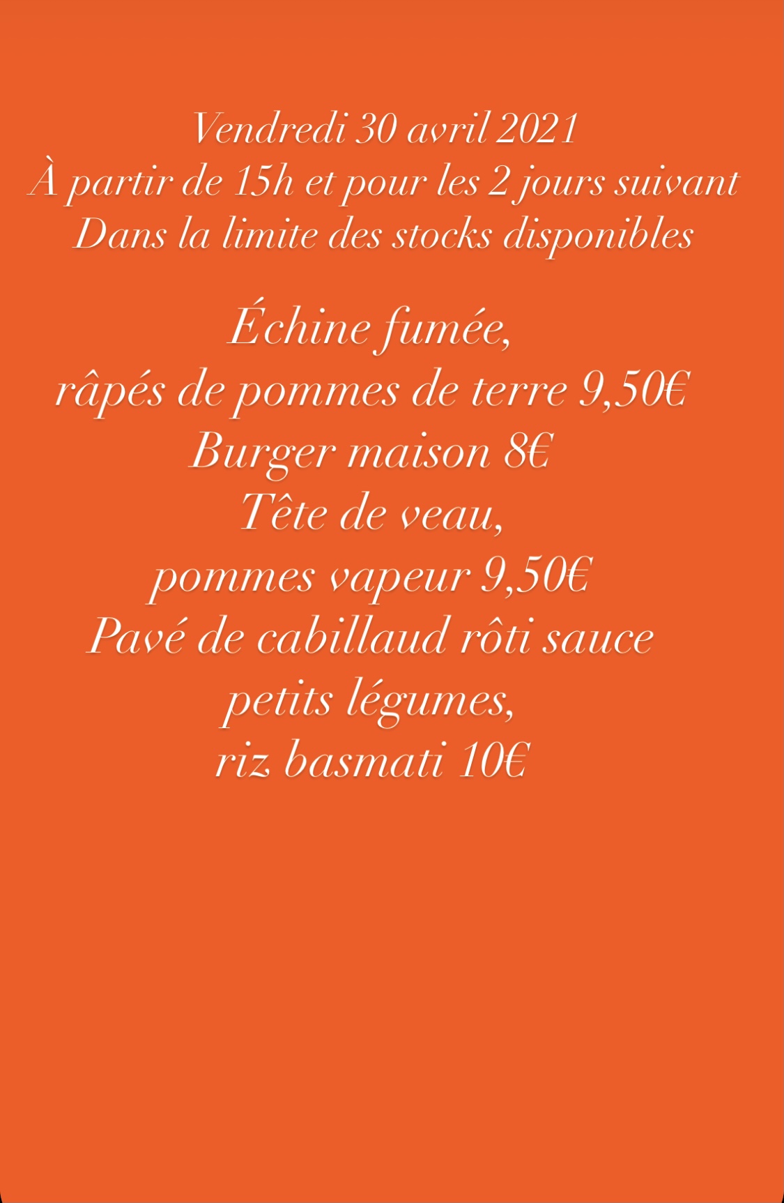 2A42D7D8 8A09 4052 9554 A3DA154878A7 | Restaurant Les 2 Frères Semaine du lundi 26 avril au dimanche 02 mai. À emporter chaud ou froid Sainte-Marie-aux-Mines 1