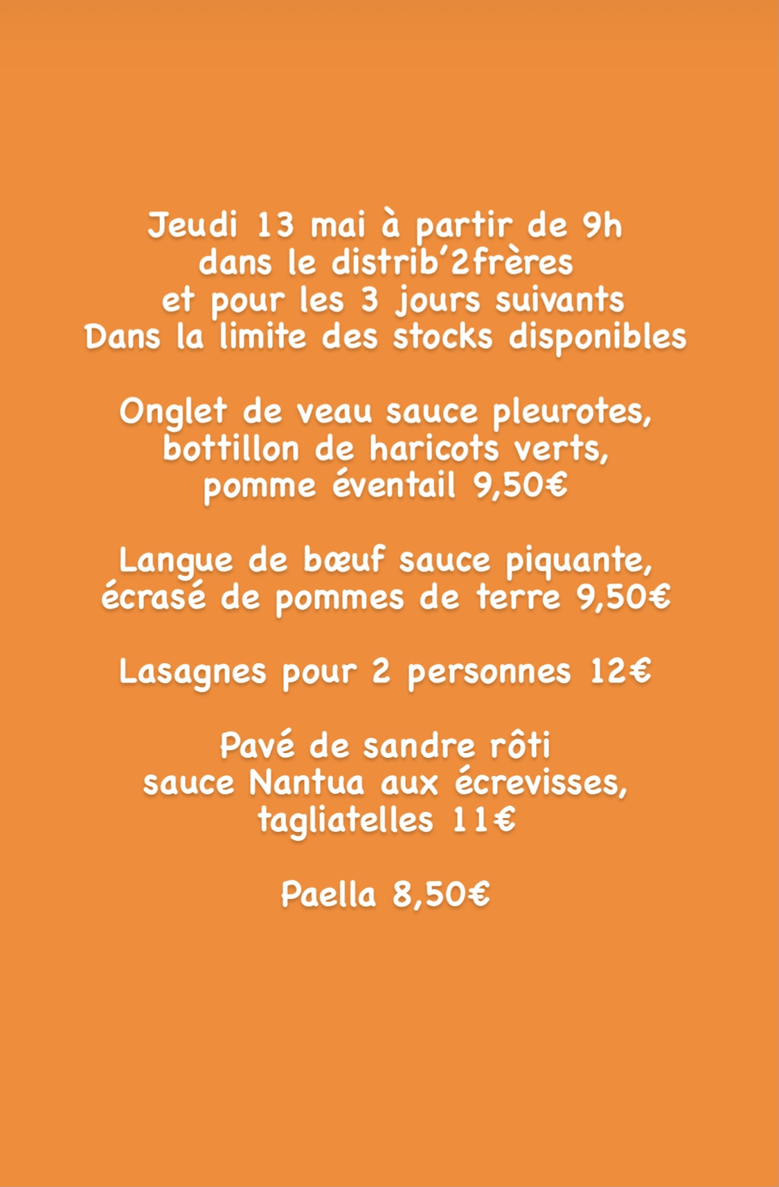 7B5E3982 8D6A 43AD 924C EE5BE123D038 | Restaurant Les 2 Frères Semaine du 10 mai au 16 mai dans le distrib’2frères et à emporter chaud Châtenois 1