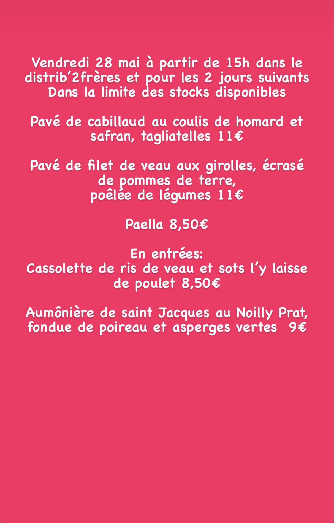 F6320E1B 5E57 4E48 B80E 87AB26FCA538 | Restaurant Les 2 Frères Dans le distrib’2frères et à emporter chaud du mardi 25 mai au dimanche 30 mai Munster 2